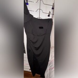 Fashion Nova Strapless Black Dress